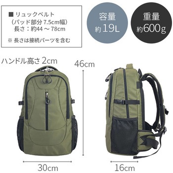 大開きナイロンリュック - GULLWIING