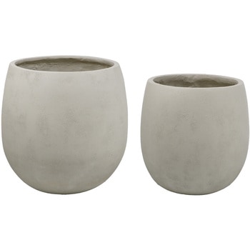 E001-BA3040S-WHT 「GRITTE」 グリッテ 石調FRPプランター (ドロップ型) 住まいスタイル 66283991