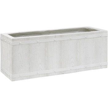 E002-RE600WHT 「FARBOR」 ファーバー 木調FRPプランター (長角) 住まいスタイル 66284149