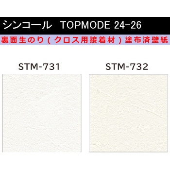 【オーダー】裏面生糊付き量産壁紙クロス TOPMODE2024-2026 STM731～STM732 石目調 シンコール