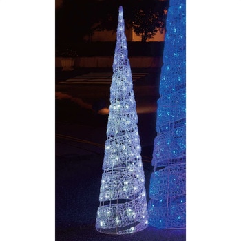 冬装飾 クリスマス イルミネーション LEDスパイラルライトツリー 高さ150cm ストア・エキスプレス