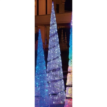 冬装飾 クリスマス イルミネーション LEDスパイラルライトリー 高さ210cm ストア・エキスプレス