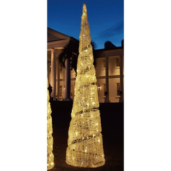 冬装飾 クリスマス イルミネーション LEDスパイラルコーンライトツリー 高さ210cm ストア・エキスプレス