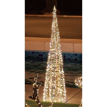 冬装飾 クリスマス イルミネーション LEDホログラムリボンクリスマスツリー ストア・エキスプレス