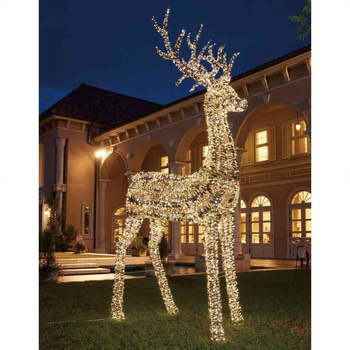 冬装飾 クリスマス イルミネーション LEDホログラム リボントナカイジャンボ ストア・エキスプレス