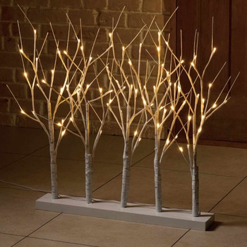 冬装飾 クリスマス イルミネーション LED白樺ブランチライト 高さ72cm ストア・エキスプレス