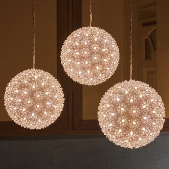 冬装飾 クリスマス イルミネーション LED3連ツインクルボール ストア・エキスプレス