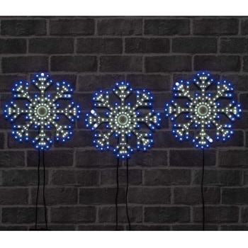 冬装飾 クリスマス イルミネーション LED 3連モチーフライト ストア・エキスプレス
