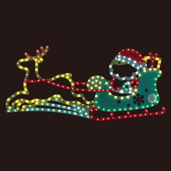 冬装飾 クリスマス イルミネーション LED(SMD)モチーフライト サンタ&トナカイ 幅55cm ストア・エキスプレス