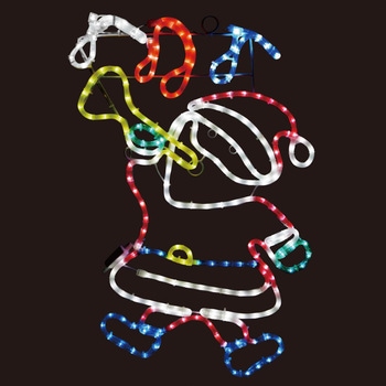 冬装飾 クリスマス イルミネーション LEDチューブライト ミュージカルサンタ 高さ70cm ストア・エキスプレス