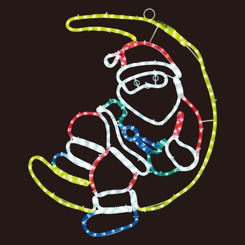 冬装飾 クリスマス イルミネーション LEDチューブライト ムーンサンタ 高さ70cm ストア・エキスプレス