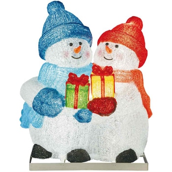 冬装飾 クリスマス イルミネーション LEDジャイアントモチーフライト なかよしスノーマン 高さ106cm ストア・エキスプレス