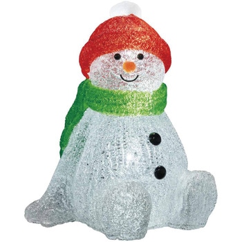 冬装飾 クリスマス イルミネーション LEDモチーフライト おすわりスノーマン 高さ38cm ストア・エキスプレス