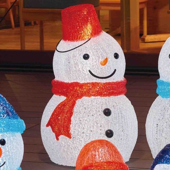 冬装飾 クリスマス イルミネーション LEDブリリアントモチーフライト バケツスノーマン ストア・エキスプレス