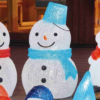 冬装飾 クリスマス イルミネーション LEDブリリアントモチーフライト バケツスノーマン ストア・エキスプレス