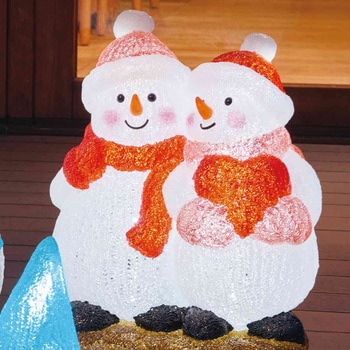 冬装飾 クリスマス イルミネーション LEDブリリアントモチーフライト なかよしスノーマン ストア・エキスプレス