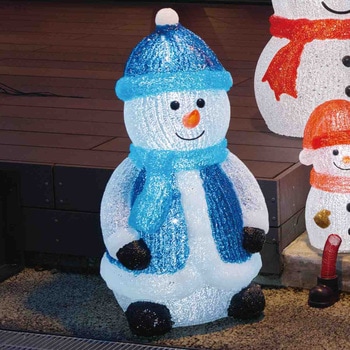 冬装飾 クリスマス イルミネーション LEDブリリアントモチーフライト 青帽子スノーマン ストア・エキスプレス