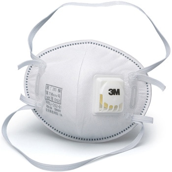 使い捨て防じんマスク 排気弁付き 2本しめひも式 3M(スリーエム)
