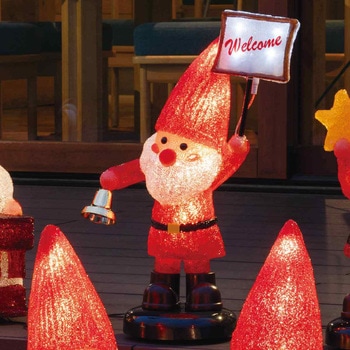 冬装飾 クリスマス イルミネーション LEDモチーフ サンタの森 ウェルカムプレート ストア・エキスプレス
