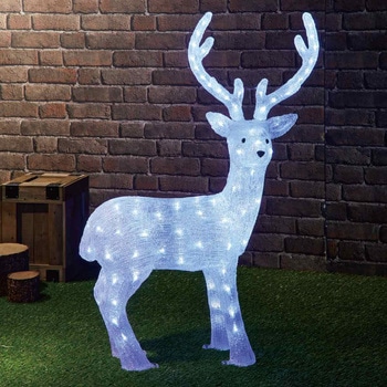 冬装飾 クリスマス イルミネーション LEDクリスタルモチーフライト トナカイ ストア・エキスプレス