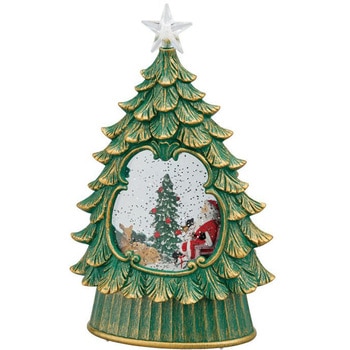 冬装飾 クリスマス デコレーション LEDスノーイングライト ツリーサンタ ストア・エキスプレス