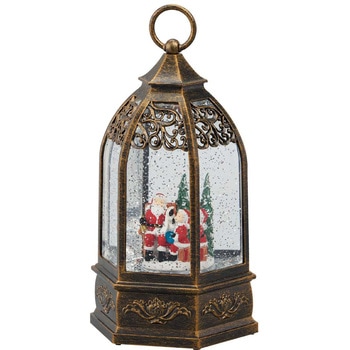 冬装飾 クリスマス デコレーション LEDスノーイングライト 六角サンタ ストア・エキスプレス