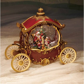冬装飾 クリスマス デコレーション LEDスノーイングライト 馬車 ストア・エキスプレス