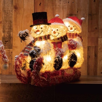 冬装飾 クリスマス デコレーション LEDファブリック スノーマンソリ ストア・エキスプレス