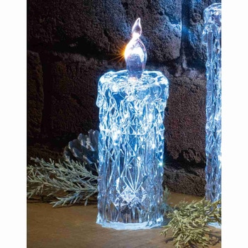 冬装飾 クリスマス デコレーション LEDアクリルキャンドルライト ストア・エキスプレス