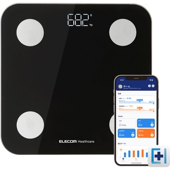 体重計 体組成計 Bluetooth/Wi-Fi対応 スマホ連動 13項目測定 体脂肪率 / BMIなど ヘルスメーター エレコム