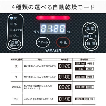 ZFE-W800(W) 布団乾燥機 タイマー付き 1台 YAMAZEN(山善) 【通販