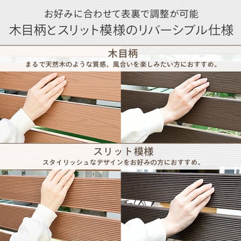 自分で作る 人工木製DIYフェンス拡張セット ボーダータイプ YAMAZEN(山善)