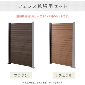 自分で作る 人工木製DIYフェンス拡張セット クローズタイプ YAMAZEN(山善)