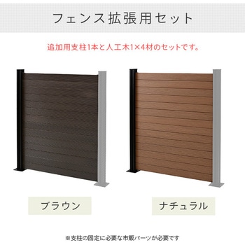 自分で作る 人工木製DIYフェンス拡張セット クローズタイプ YAMAZEN(山善)