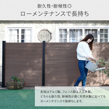 自分で作る 人工木製DIYフェンス拡張セット クローズタイプ YAMAZEN(山善)