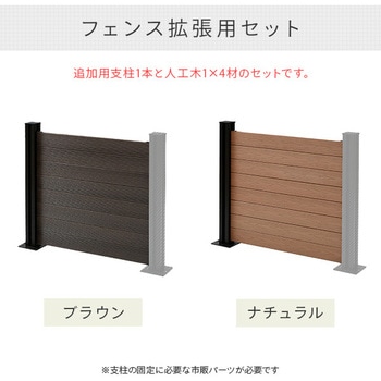 自分で作る 人工木製DIYフェンス拡張セット クローズタイプ YAMAZEN(山善)