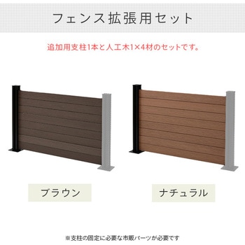 自分で作る 人工木製DIYフェンス拡張セット クローズタイプ YAMAZEN(山善)