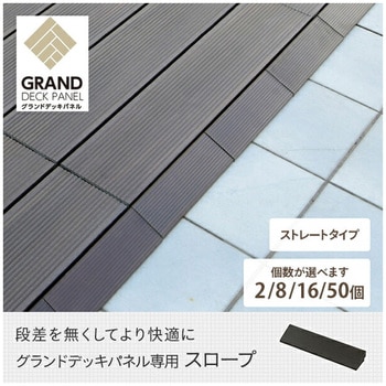 人工木製 グランドデッキパネル用スロープ ストレート YAMAZEN(山善)