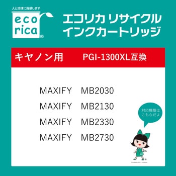 リサイクルインクカートリッジ canan対応 PGI-1300XL エコリカ