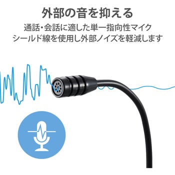 マイク 直挿し 小型 持ち運び フレキシブルアーム 3 5f 通話 ブラック Web会議 エレコム Pc用マイク 会議システム 通販モノタロウ Hs Mc08bk