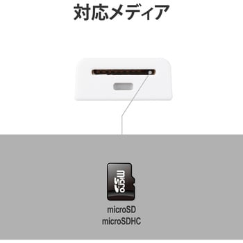 Lightningカードリーダー メモリーカードリーダー マイクロSD Type-C変換アダプタ付 iPhone エレコム