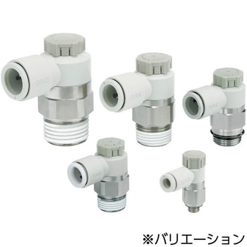 10-AS_1FM/FC_A - ワンタッチ管継手付スピードコントローラ/プッシュロック式/エルボタイプ/ユニバーサルタイプ/クリーン SMC