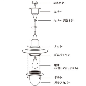 PENDANT LAMP W/GLASS (ペンダントランプ) ダルトン
