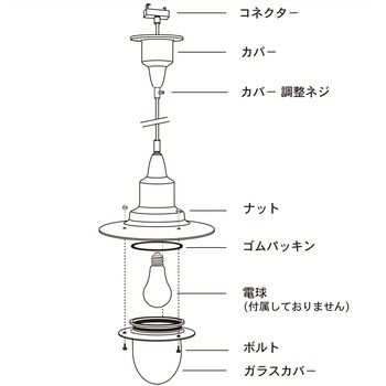 PENDANT LAMP W/GLASS (ペンダントランプ) ダルトン