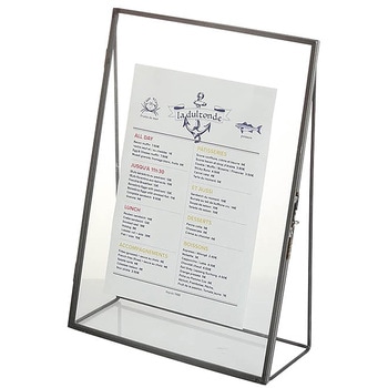 TABLE DOUBLE GLASS  FRAME STAND A4(テーブルダブルガラスフレームスタンド) ダルトン