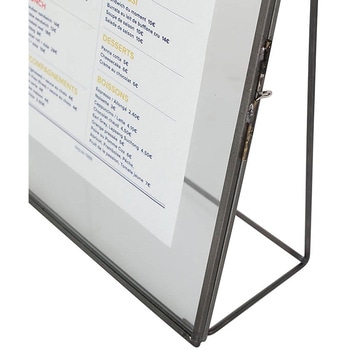 TABLE DOUBLE GLASS  FRAME STAND A4(テーブルダブルガラスフレームスタンド) ダルトン