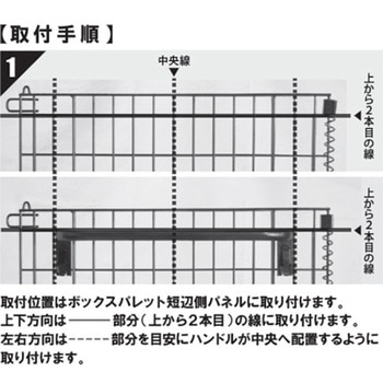 ネットパレット(溶融亜鉛メッキタイプ・ハンドルキャスター付) TRUSCO