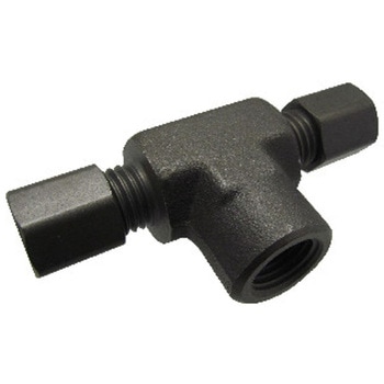 くい込み式鋼管継手 両口圧力計 チーズユニオン(Rc) 高圧配管 油圧配管 群協製作所