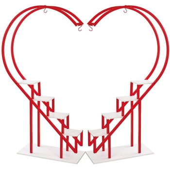 冬装飾 クリスマスデコレーション ハート型ディスプレイラック ストア・エキスプレス