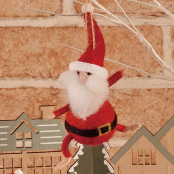 冬装飾 クリスマスデコレーション フェルトサンタオーナメント ストア・エキスプレス